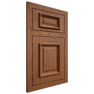Shiloh Cabinetry Flush Inset Montgomery Red Oak Plain Cut Braun Door