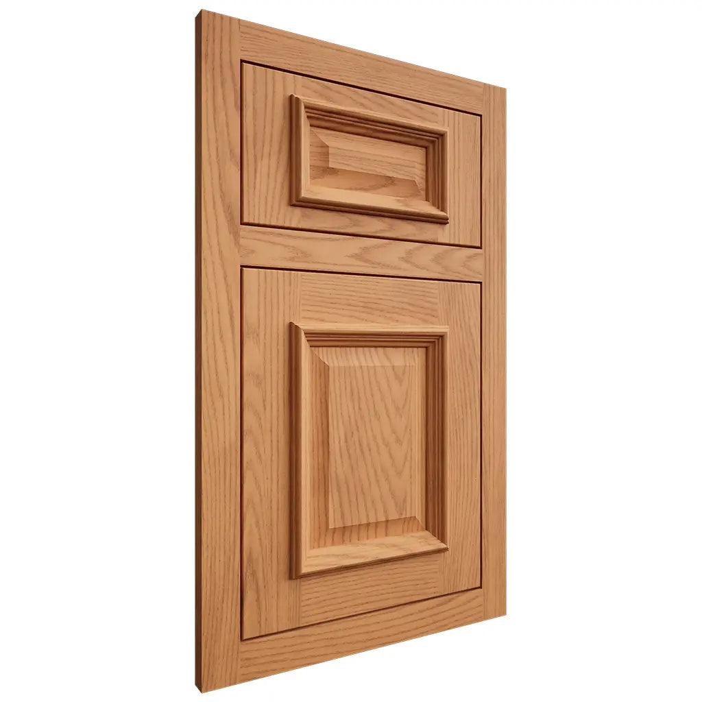 Shiloh Cabinetry Flush Inset Montgomery Red Oak Plain Cut Medium Door