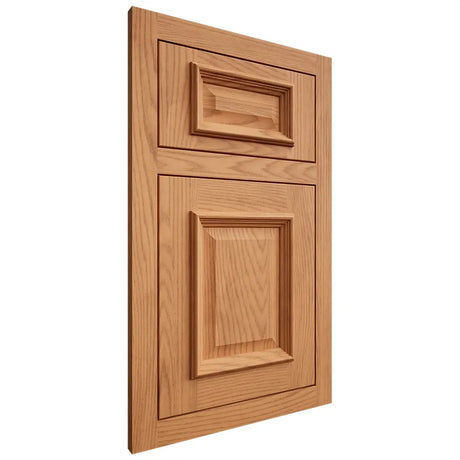 Shiloh Cabinetry Flush Inset Montgomery Red Oak Plain Cut Medium Door