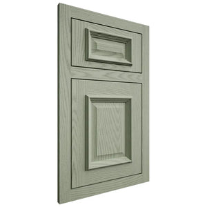 Shiloh Cabinetry Flush Inset Montgomery Red Oak Plain Cut Moss Door