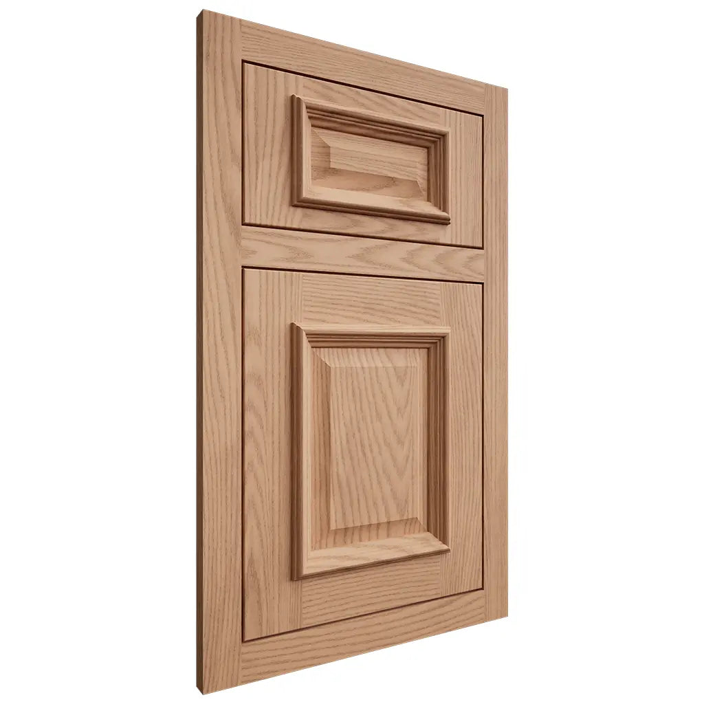 Shiloh Cabinetry Flush Inset Montgomery Red Oak Plain Cut Natural Door