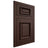 Shiloh Cabinetry Flush Inset Montgomery Walnut Plain Cut Bison Door