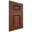 Shiloh Cabinetry Flush Inset Montgomery Walnut Plain Cut Rye Door