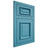 Shiloh Cabinetry Flush Inset Montgomery White Oak Plain Cut Aqua Door