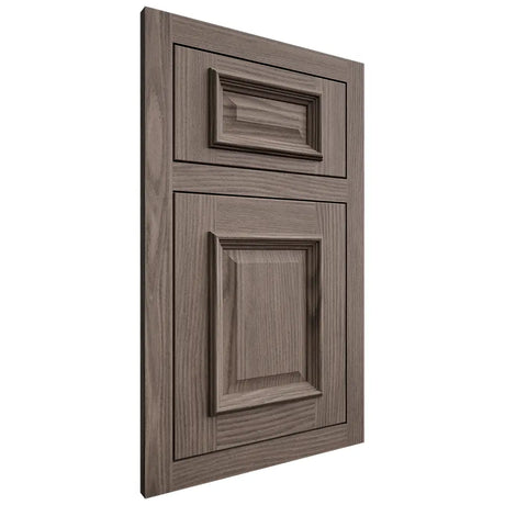 Shiloh Cabinetry Flush Inset Montgomery White Oak Plain Cut Clay Door