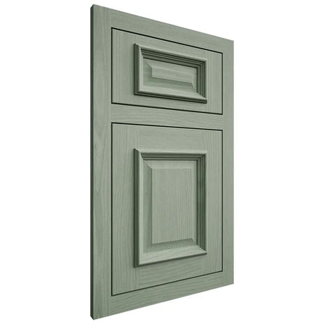 Shiloh Cabinetry Flush Inset Montgomery White Oak Plain Cut Moss Door