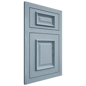 Shiloh Cabinetry Flush Inset Montgomery White Oak Plain Cut Sky Door