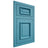 Shiloh Cabinetry Flush Inset Montgomery White Oak Quarter Sawn Aqua Door