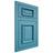 Shiloh Cabinetry Flush Inset Montgomery White Oak Rift Cut Aqua Door