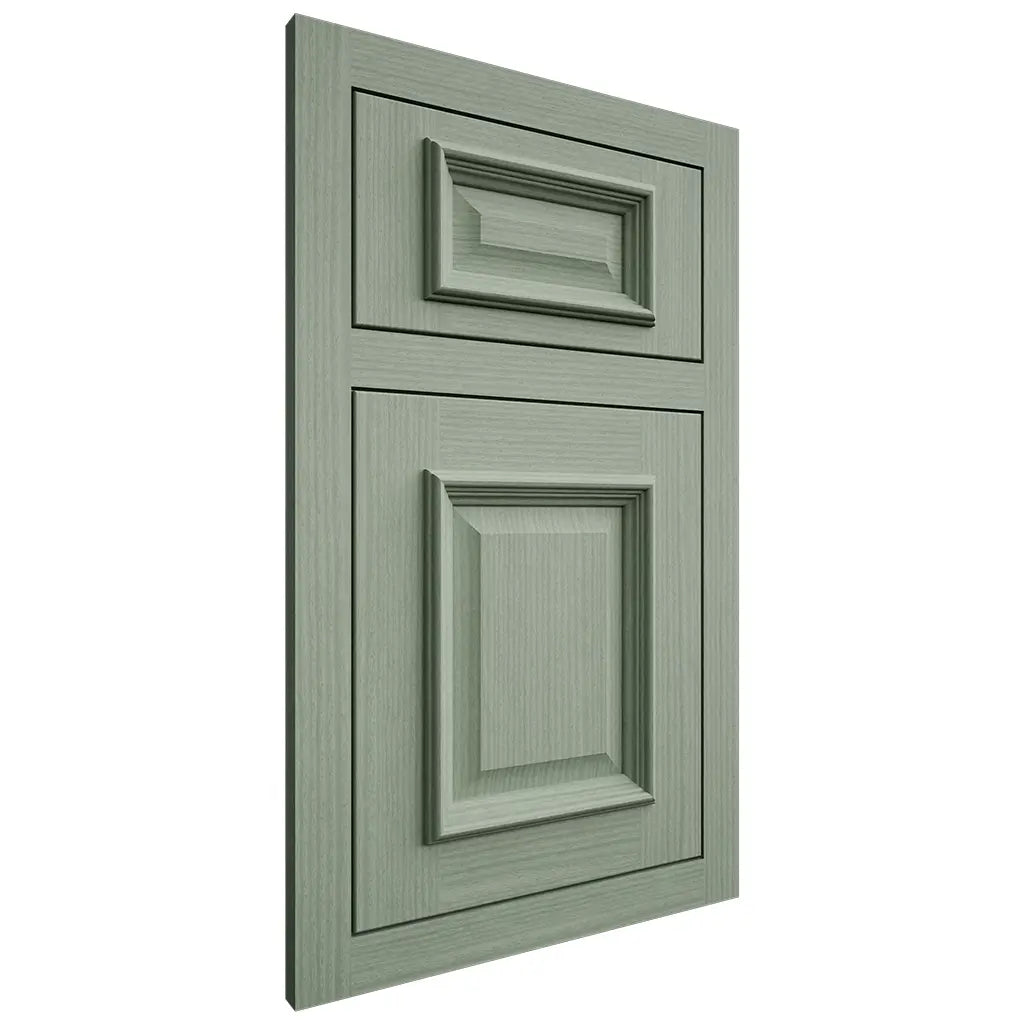 Shiloh Cabinetry Flush Inset Montgomery White Oak Rift Cut Moss Door