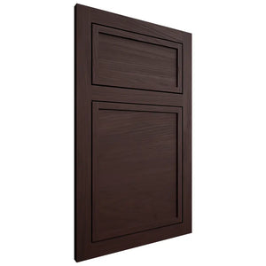 Shiloh Cabinetry Flush Inset Napa Horizontal Alder Plain Cut Bistre Door