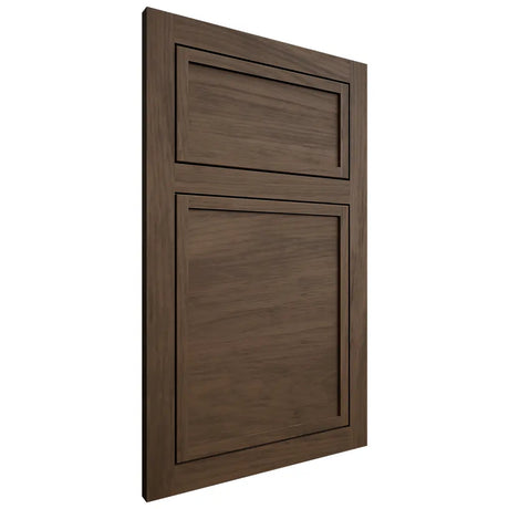 Shiloh Cabinetry Flush Inset Napa Horizontal Alder Plain Cut Caviar Door