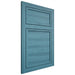 Shiloh Cabinetry Flush Inset Napa Horizontal Hickory Plain Cut Aqua Door