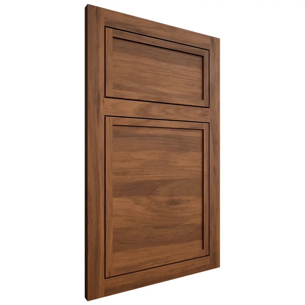 Shiloh Cabinetry Flush Inset Napa Horizontal Hickory Plain Cut Burnt Sugar Door