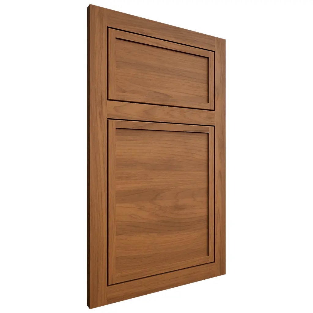 Shiloh Cabinetry Flush Inset Napa Horizontal Hickory Plain Cut Chestnut Door