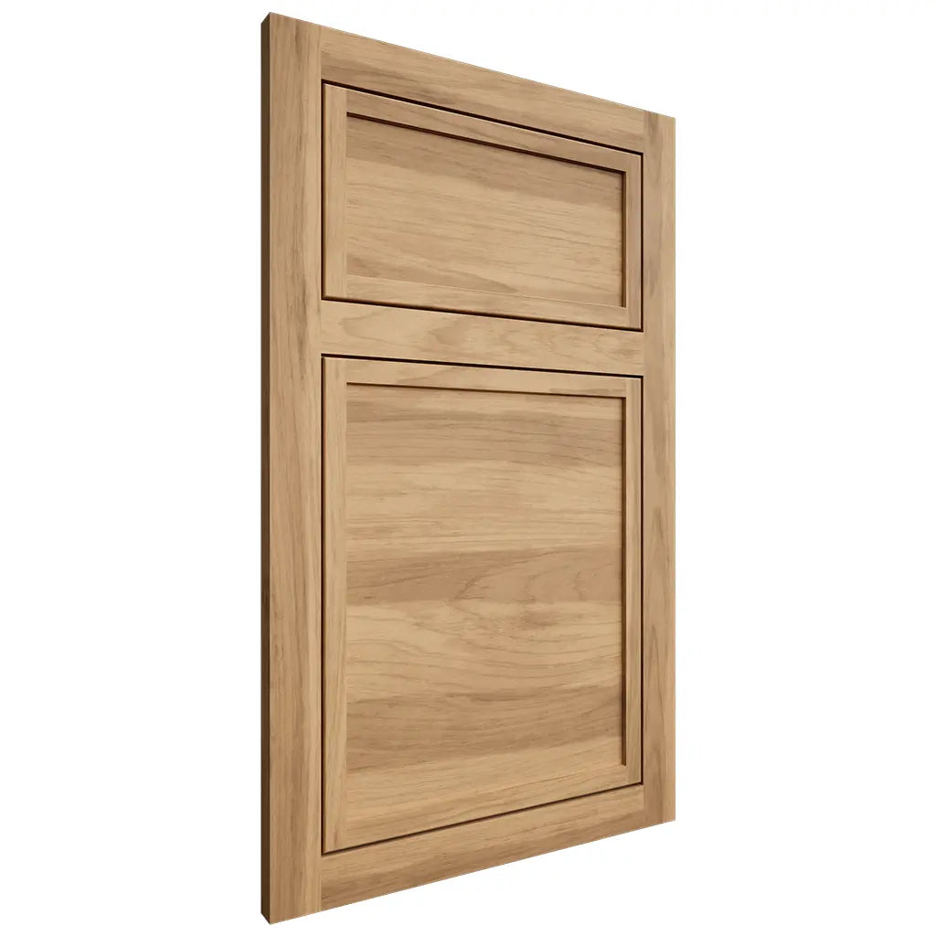 Shiloh Cabinetry Flush Inset Napa Horizontal Hickory Plain Cut Natural Door
