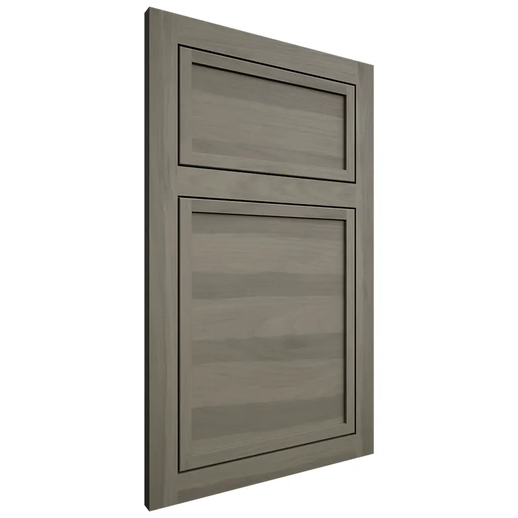 Shiloh Cabinetry Flush Inset Napa Horizontal Hickory Plain Cut Thyme Door