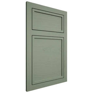 Shiloh Cabinetry Flush Inset Napa Horizontal Poplar Plain Cut Moss Door
