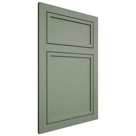 Shiloh Cabinetry Flush Inset Napa Horizontal Poplar Plain Cut Moss Door