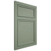 Shiloh Cabinetry Flush Inset Napa Horizontal Poplar Plain Cut Moss Door