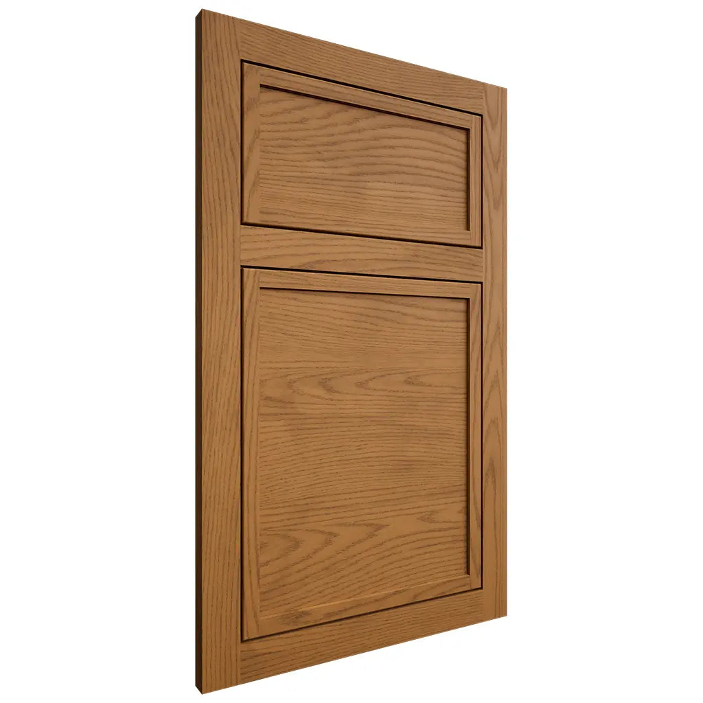Shiloh Cabinetry Flush Inset Napa Horizontal Red Oak Plain Cut Autumn Door