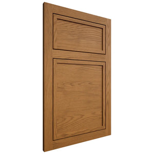 Shiloh Cabinetry Flush Inset Napa Horizontal Red Oak Plain Cut Autumn Door