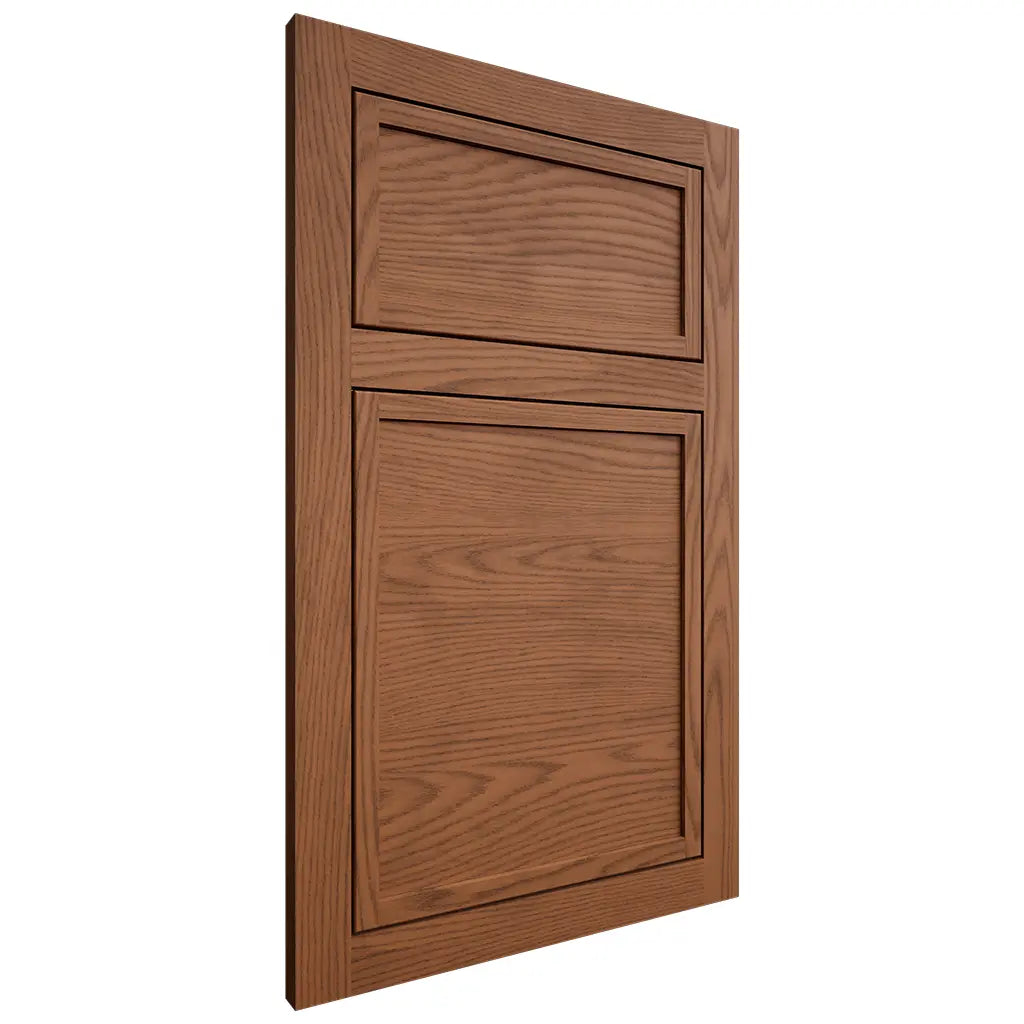 Shiloh Cabinetry Flush Inset Napa Horizontal Red Oak Plain Cut Braun Door
