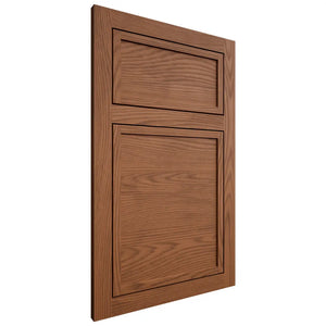 Shiloh Cabinetry Flush Inset Napa Horizontal Red Oak Plain Cut Braun Door