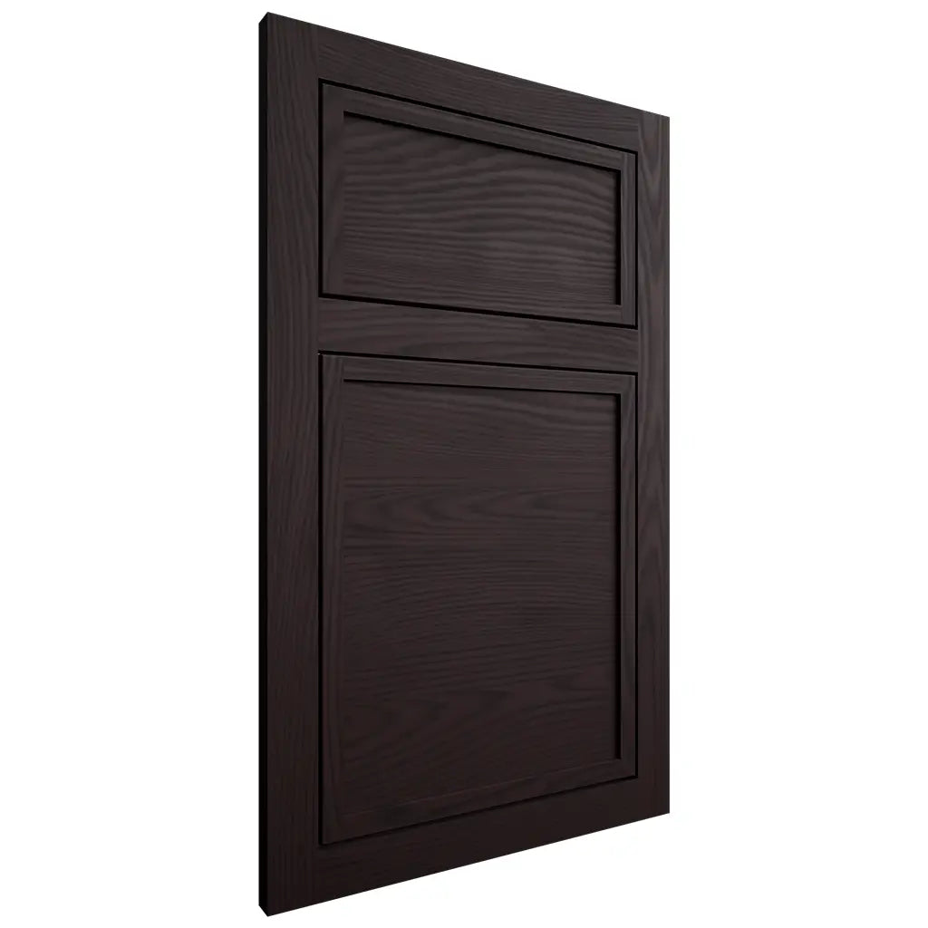 Shiloh Cabinetry Flush Inset Napa Horizontal Red Oak Plain Cut Espresso Door