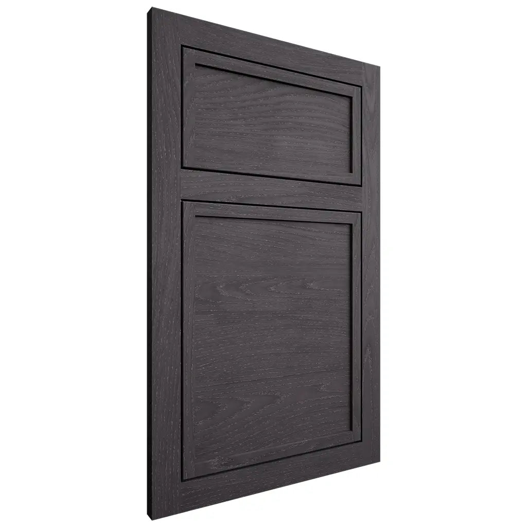 Shiloh Cabinetry Flush Inset Napa Horizontal Red Oak Plain Cut Harbor Door