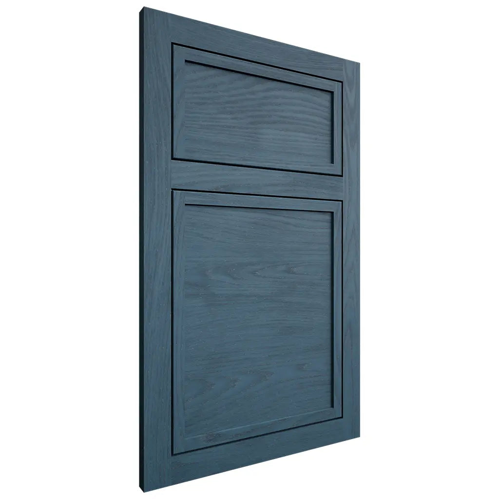 Shiloh Cabinetry Flush Inset Napa Horizontal Red Oak Plain Cut Hudson Door