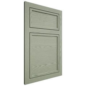 Shiloh Cabinetry Flush Inset Napa Horizontal Red Oak Plain Cut Moss Door