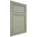 Shiloh Cabinetry Flush Inset Napa Horizontal Red Oak Plain Cut Moss Door
