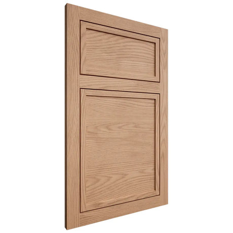 Shiloh Cabinetry Flush Inset Napa Horizontal Red Oak Plain Cut Natural Door