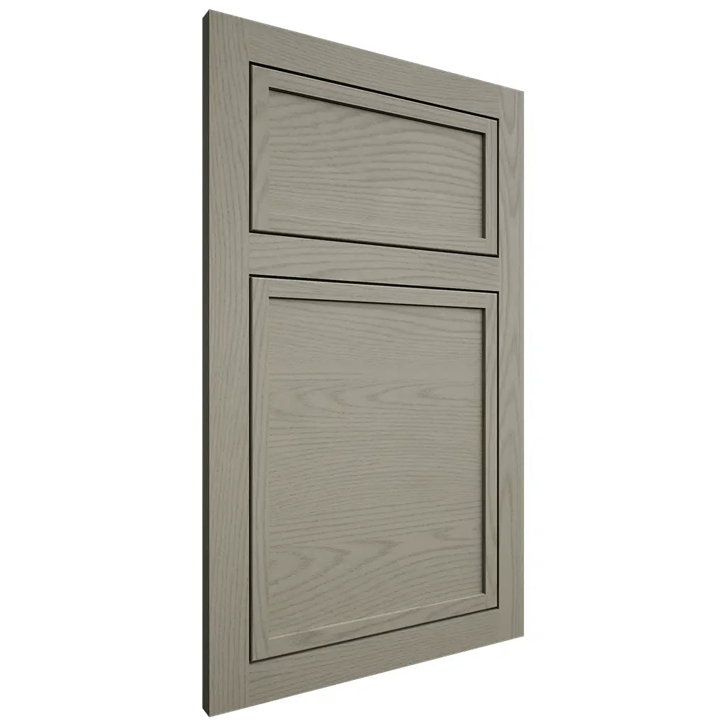Shiloh Cabinetry Flush Inset Napa Horizontal Red Oak Plain Cut Thyme Door