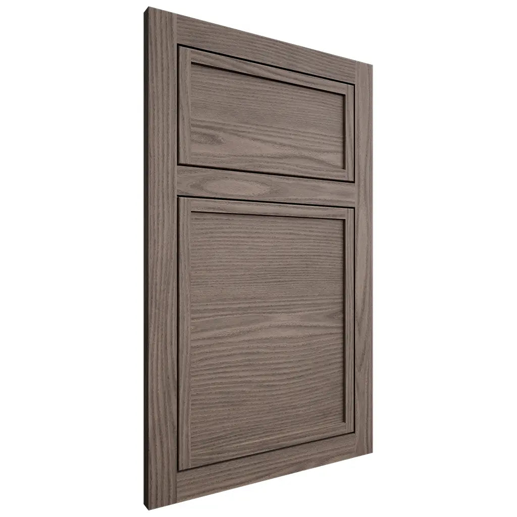 Shiloh Cabinetry Flush Inset Napa Horizontal White Oak Plain Cut Clay Door