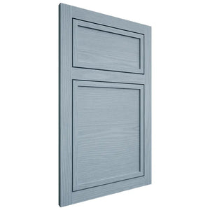 Shiloh Cabinetry Flush Inset Napa Horizontal White Oak Plain Cut Sky Door
