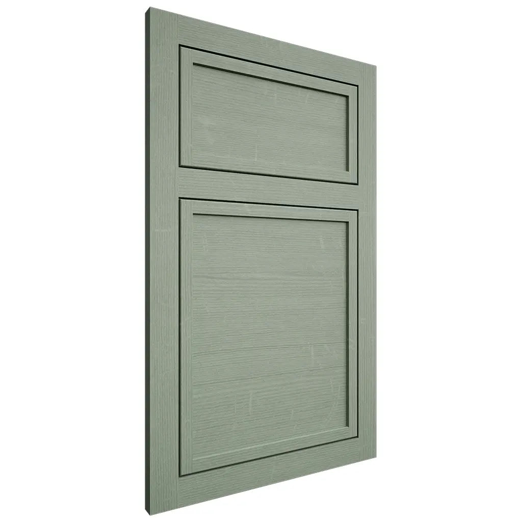 Shiloh Cabinetry Flush Inset Napa Horizontal White Oak Quarter Sawn Moss Door