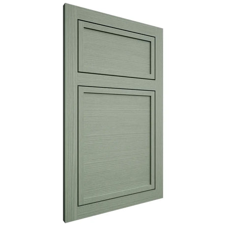 Shiloh Cabinetry Flush Inset Napa Horizontal White Oak Rift Cut Moss Door