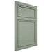 Shiloh Cabinetry Flush Inset Napa Horizontal White Oak Rift Cut Moss Door
