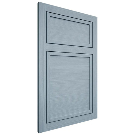 Shiloh Cabinetry Flush Inset Napa Horizontal White Oak Rift Cut Sky Door