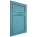 Shiloh Cabinetry Flush Inset Napa Vertical Alder Plain Cut Aqua Door