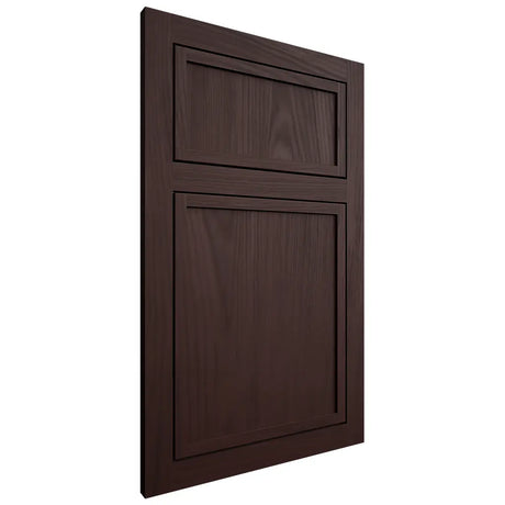 Shiloh Cabinetry Flush Inset Napa Vertical Alder Plain Cut Bistre Door
