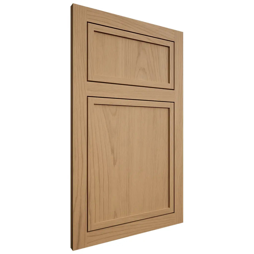 Shiloh Cabinetry Flush Inset Napa Vertical Alder Plain Cut Natural Door