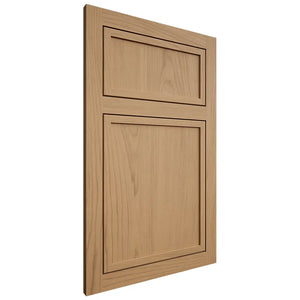 Shiloh Cabinetry Flush Inset Napa Vertical Alder Plain Cut Natural Door