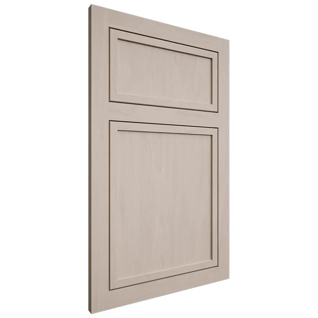 Shiloh Cabinetry Flush Inset Napa Vertical Alder Plain Cut White Sands Door