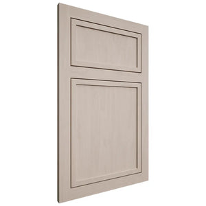Shiloh Cabinetry Flush Inset Napa Vertical Alder Plain Cut White Sands Door