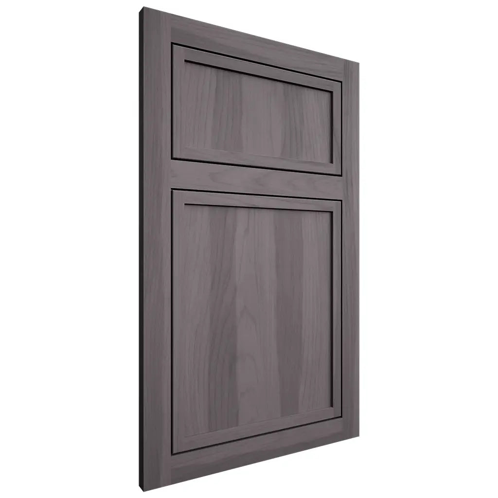 Shiloh Cabinetry Flush Inset Napa Vertical Hickory Plain Cut Cadet Door