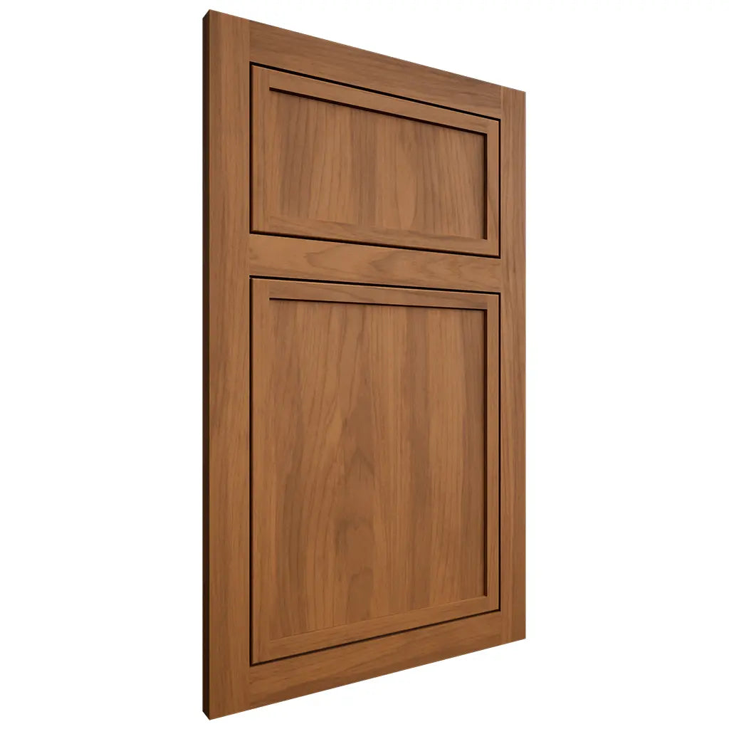 Shiloh Cabinetry Flush Inset Napa Vertical Hickory Plain Cut Chestnut Door