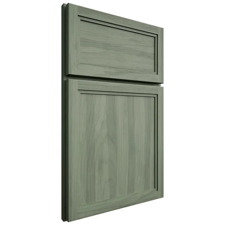 Shiloh Cabinetry Flush Inset Napa Vertical Hickory Plain Cut Moss Door